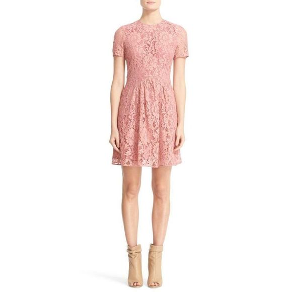 burberry pink lace dress
